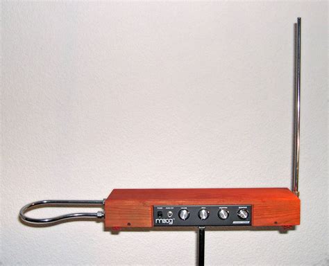 The theremin is an electrical instrument, but it isn’t anything like an electric guitar or a keyboard synthesizer, which were both invented later. The instrument consists of two antennas. One is vertical and one is horizontal. One hand moves in and out from the vertical antenna to control pitch, and the other hand moves up and down from the ...